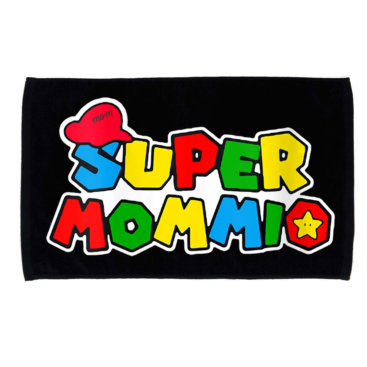 Funny Super Mommio Mother's Day Gamer Microfiber Hand Towel