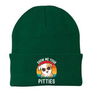 Funny Show Me Your Pitties Shirt Pitbull Owner Knit Cap Winter Beanie