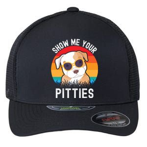 Funny Show Me Your Pitties Shirt Pitbull Owner Flexfit Unipanel Trucker Cap