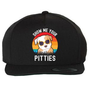 Funny Show Me Your Pitties Shirt Pitbull Owner Wool Snapback Cap