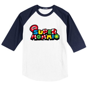 Funny Super Mommio Mother's Day Gamer Baseball Sleeve Shirt