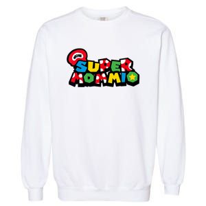 Funny Super Mommio Mother's Day Gamer Garment-Dyed Sweatshirt