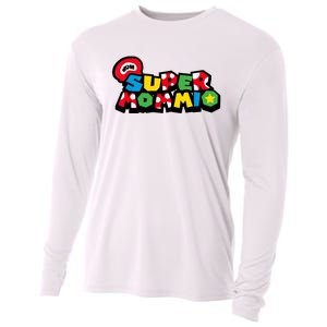 Funny Super Mommio Mother's Day Gamer Cooling Performance Long Sleeve Crew