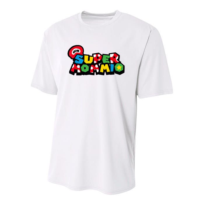 Funny Super Mommio Mother's Day Gamer Youth Performance Sprint T-Shirt