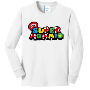 Funny Super Mommio Mother's Day Gamer Kids Long Sleeve Shirt