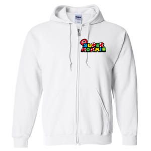 Funny Super Mommio Mother's Day Gamer Full Zip Hoodie