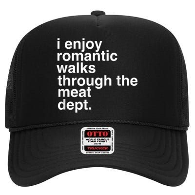 Funny Saying Meat Bacon Beef Grilling BBQ Lover High Crown Mesh Back Trucker Hat