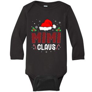 Funny Santa Mimi Claus Christmas Matching Family Baby Long Sleeve Bodysuit