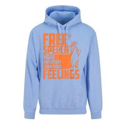 Free Speech More Important Than Your Feelings Meaningful Gift Unisex Surf Hoodie