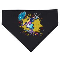 Funny Ski Mountain Ski Sport Gift USA-Made Doggie Bandana