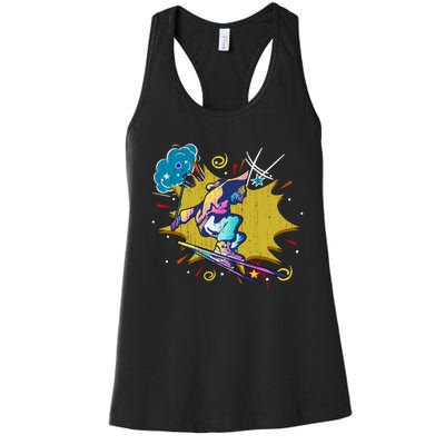 Funny Ski Mountain Ski Sport Gift Women's Racerback Tank