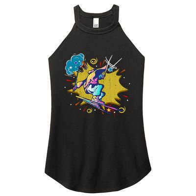 Funny Ski Mountain Ski Sport Gift Women's Perfect Tri Rocker Tank