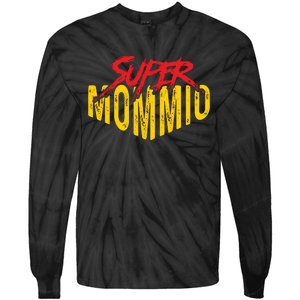 Funny Super Mommio Mothers Day Gamer Tie-Dye Long Sleeve Shirt