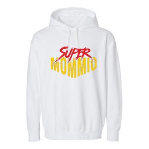 Funny Super Mommio Mothers Day Gamer Garment-Dyed Fleece Hoodie