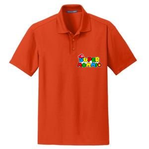 Funny Super Mommio Mother's Day Dry Zone Grid Polo