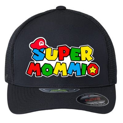 Funny Super Mommio Mother's Day Flexfit Unipanel Trucker Cap