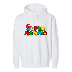 Funny Super Mommio Mother's Day Garment-Dyed Fleece Hoodie