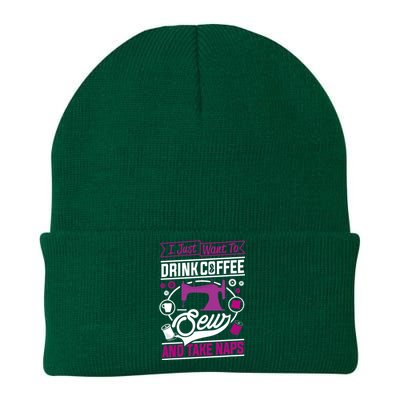 Funny Sewing Machine Sewing Fabric Gift Knit Cap Winter Beanie