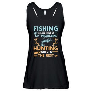 Fishing Solves Most Of My Problems Hunting Solves The Rest Pullo Ladies Essential Flowy Tank