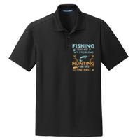 Fishing Solves Most Of My Problems Hunting Solves The Rest Pullo Dry Zone Grid Polo