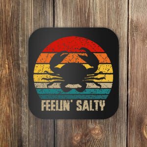 Feelin Salty Maryland Crab Sunset Graphic Coaster