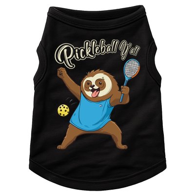 Funny Sloth Mode Pickleball Player Gift Doggie Tank