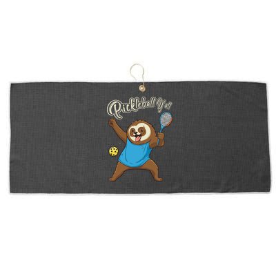 Funny Sloth Mode Pickleball Player Gift Large Microfiber Waffle Golf Towel