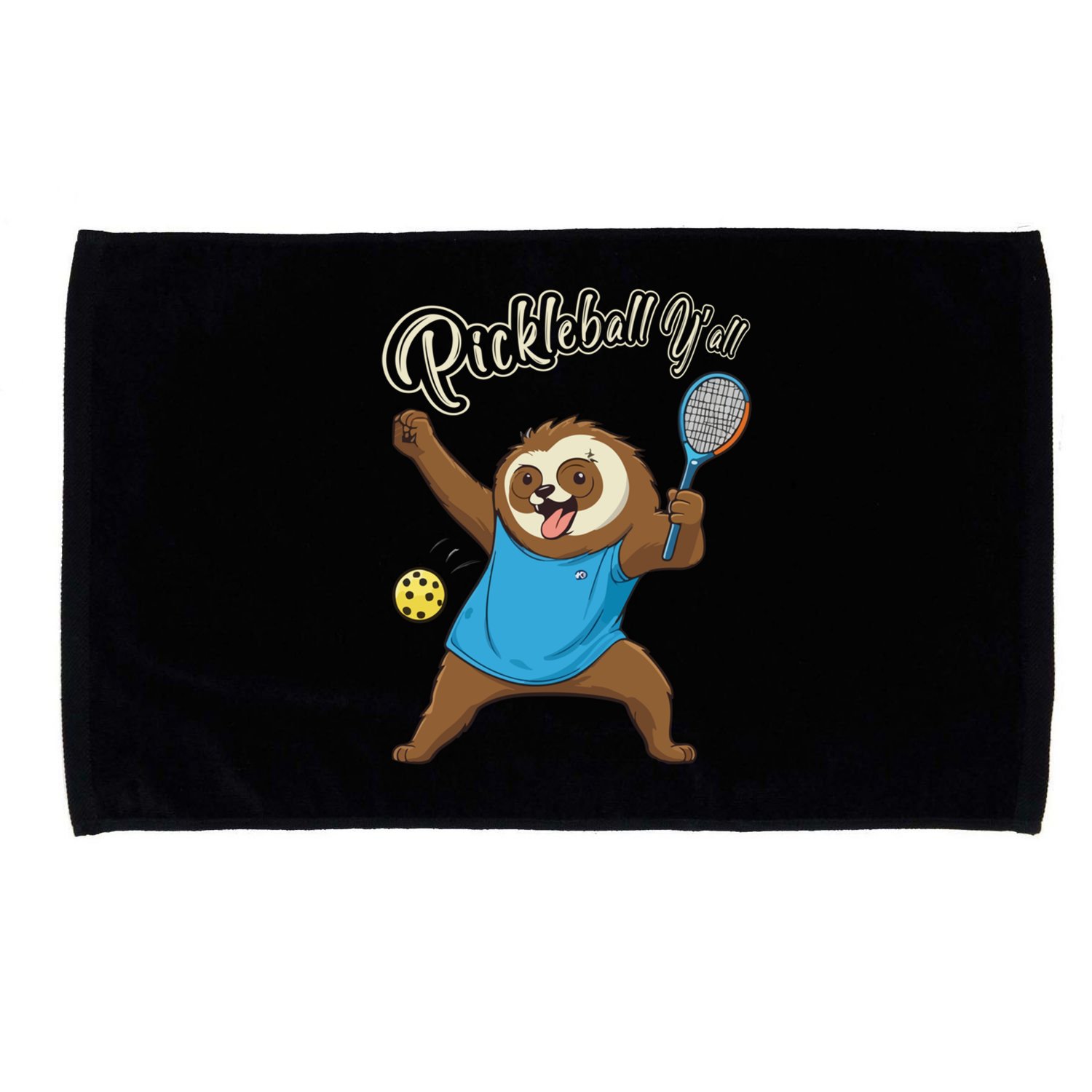 Funny Sloth Mode Pickleball Player Gift Microfiber Hand Towel