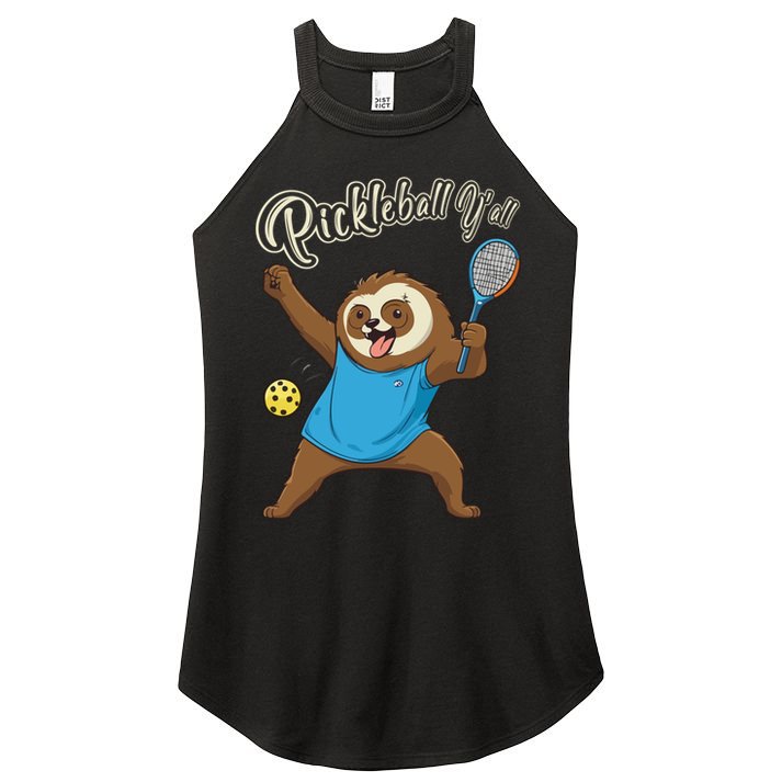 Funny Sloth Mode Pickleball Player Gift Women's Perfect Tri Rocker Tank