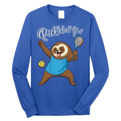 Funny Sloth Mode Pickleball Player Gift Long Sleeve Shirt