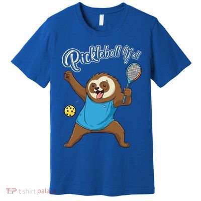 Funny Sloth Mode Pickleball Player Gift Premium T-Shirt