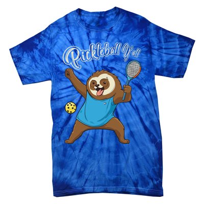 Funny Sloth Mode Pickleball Player Gift Tie-Dye T-Shirt