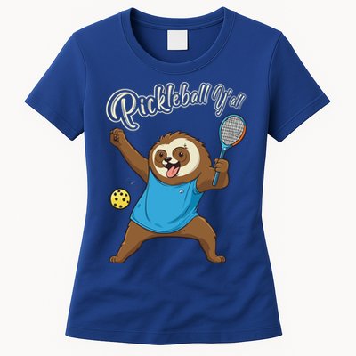 Funny Sloth Mode Pickleball Player Gift Womens T-Shirt