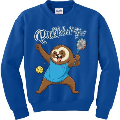 Funny Sloth Mode Pickleball Player Gift Kids Sweatshirt