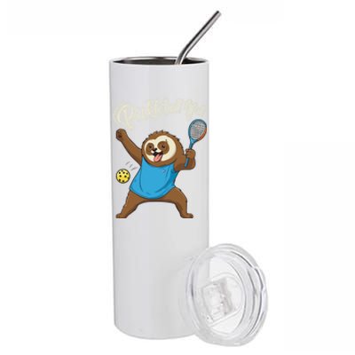 Funny Sloth Mode Pickleball Player Gift Stainless Steel Tumbler