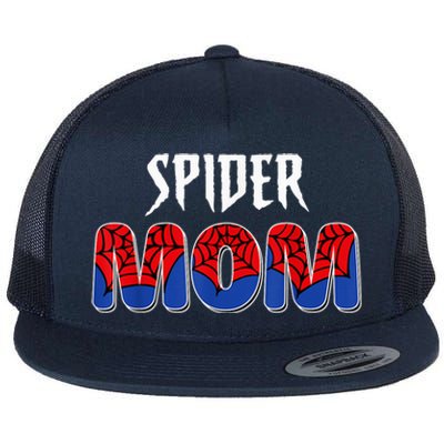 Funny Spider Mom For W.O.M.E.N. .G.I.R.L.S Love Funny Spider Mom Flat Bill Trucker Hat