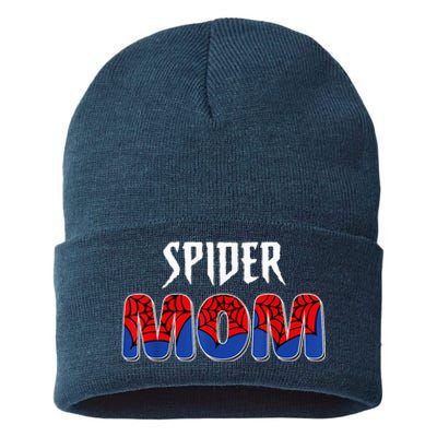 Funny Spider Mom For W.O.M.E.N. .G.I.R.L.S Love Funny Spider Mom Sustainable Knit Beanie