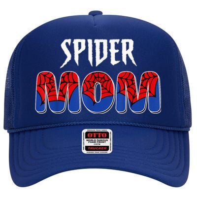 Funny Spider Mom For W.O.M.E.N. .G.I.R.L.S Love Funny Spider Mom High Crown Mesh Back Trucker Hat