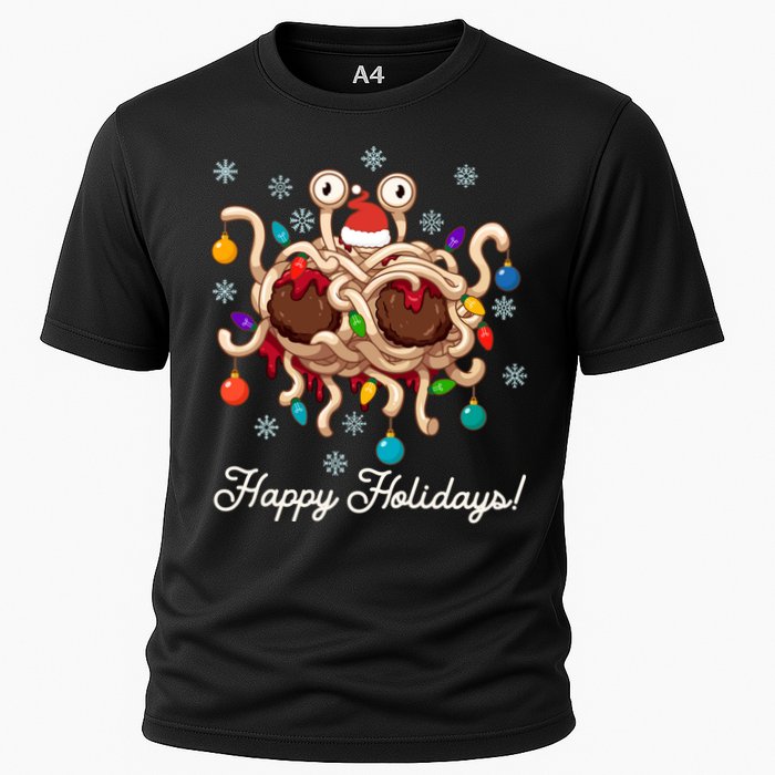 Flying Spaghetti Monster Fsm Christmas Happy Holidays Cooling Performance Crew T-Shirt