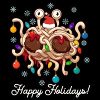 Flying Spaghetti Monster Fsm Christmas Happy Holidays Cooling Performance Crew T-Shirt