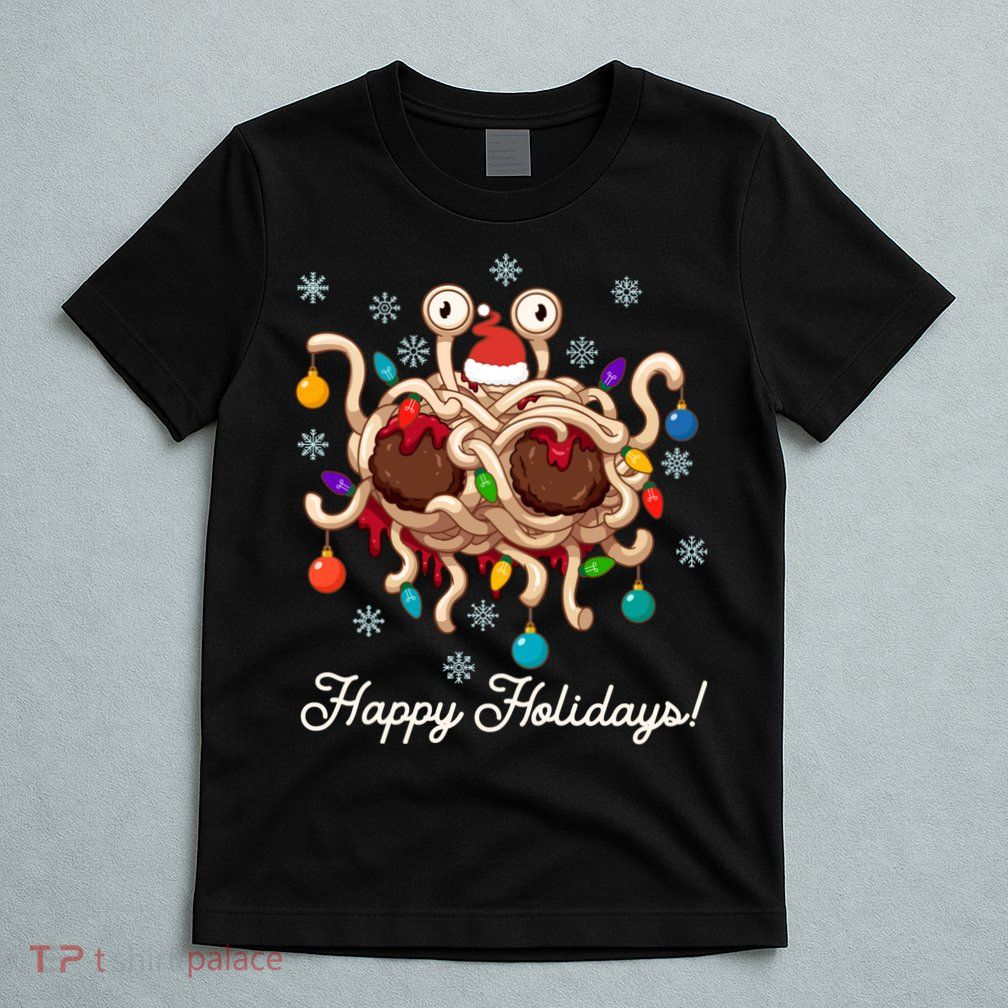 Flying Spaghetti Monster Fsm Christmas Happy Holidays T-Shirt