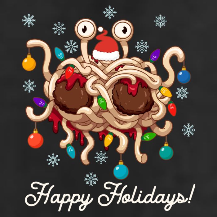 Flying Spaghetti Monster Fsm Christmas Happy Holidays Adult Drive Performance Visor