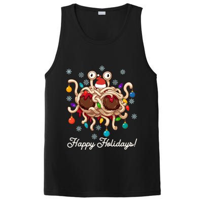 Flying Spaghetti Monster Fsm Christmas Happy Holidays PosiCharge Competitor Tank