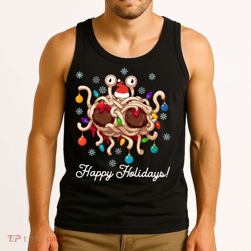 Flying Spaghetti Monster Fsm Christmas Happy Holidays Tank Top