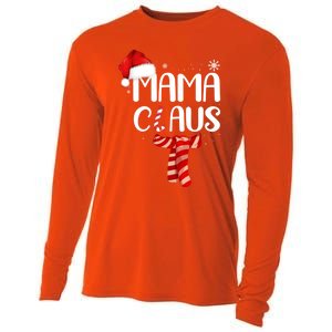 Funny Santa Mama Claus Christmas Family Matching Pajama Gift Cooling Performance Long Sleeve Crew