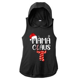 Funny Santa Mama Claus Christmas Family Matching Pajama Gift Ladies PosiCharge Tri-Blend Wicking Draft Hoodie Tank