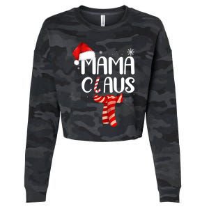 Funny Santa Mama Claus Christmas Family Matching Pajama Gift Cropped Pullover Crew