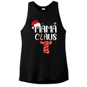 Funny Santa Mama Claus Christmas Family Matching Pajama Gift Ladies PosiCharge Tri-Blend Wicking Tank