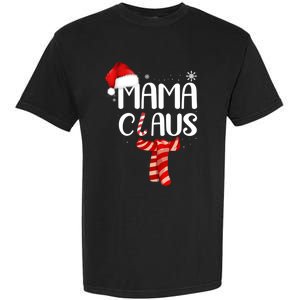 Funny Santa Mama Claus Christmas Family Matching Pajama Gift Garment-Dyed Heavyweight T-Shirt