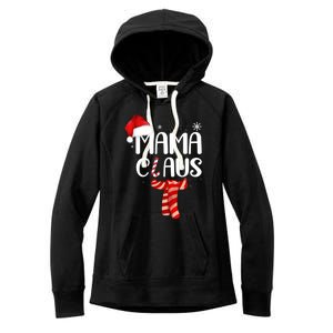 Funny Santa Mama Claus Christmas Family Matching Pajama Gift Women's Fleece Hoodie